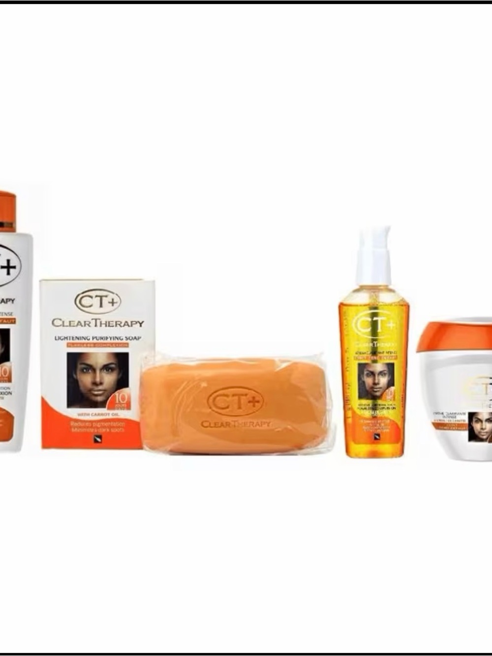 Clear Therapy Orange set 4. Lotion 500 ml Purifying Soap , oil  face cream